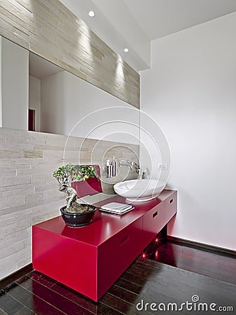 Interior shot of a modern bathroom Stock Photo