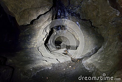 Interior of Solutional Cave System of West Central Scotland Stock Photo