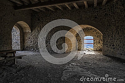Interior of Somoska castle, Slovakia Stock Photo