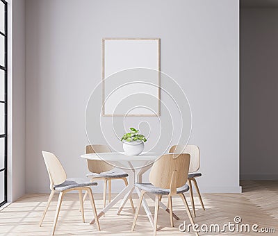 Interior space of wooden dining room Stock Photo