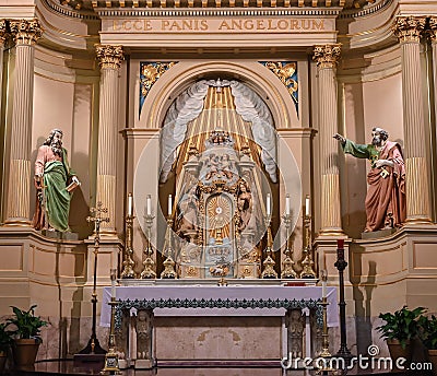 Interior of the St. Louis Cathedral, French quarter, New Orleans, Louisiana Stock Photo