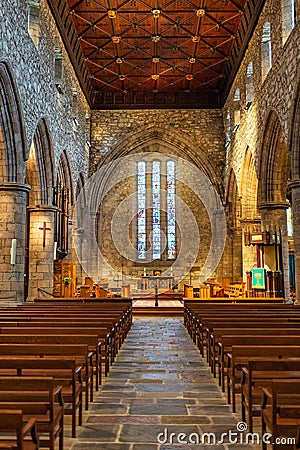 Interior of St Machar's Cathedral in wooden ceilings and medieval decoration, Aberdeen, Scotland. Stock Photo