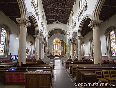 Interior St Mary and St Nicholas` Church Wilton Stock Photo