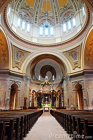 St Paul Cathedral, Minnesota Editorial Stock Photo