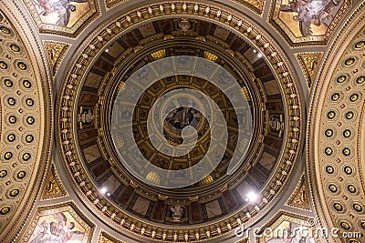 Interior of St. Stephen s Basilica in Budapest, Hungary. Editorial Stock Photo