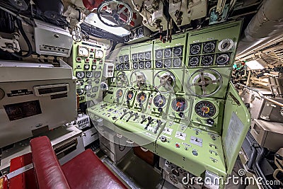 Interior of Submarine Stock Photo