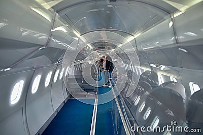 Interior - Supersonic aircraft Concorde Editorial Stock Photo