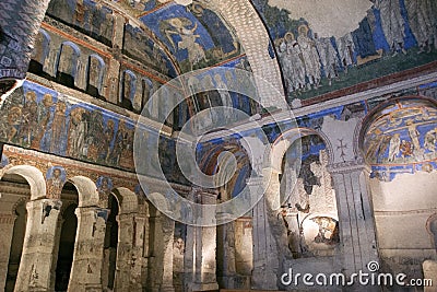 Interior of Tokali Kilise with frescoes Church of the Buckle Editorial Stock Photo