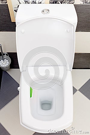 Interior of a typical water-closet. Stock Photo