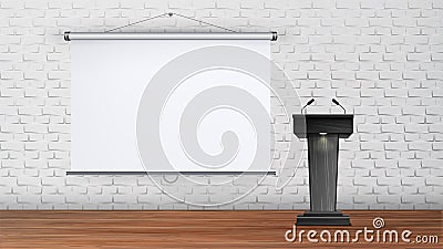 Interior University Or School Lecture Room Vector Vector Illustration