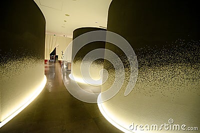 The interior upholstery of a Hotel named `Silks Club`, which is located at the south of Kaohsiung City. Stock Photo