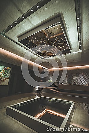 The interior upholstery of a Hotel named `Silks Club`, which is located at the south of Kaohsiung City. Stock Photo