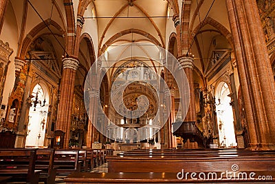 Interior of Verona Cathedral Stock Photo