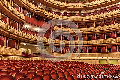 Vienna State Opera interior Stock Photo