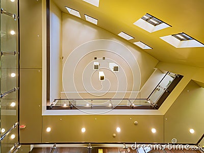 Interior view of the Allied Health campus of University of Oklahoma Editorial Stock Photo
