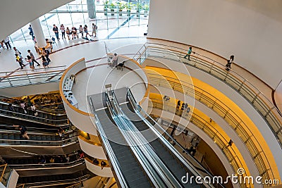 Interior view of Bangkok Art and Cultural Center Bacc in Bangkok, Thailand. Editorial Stock Photo