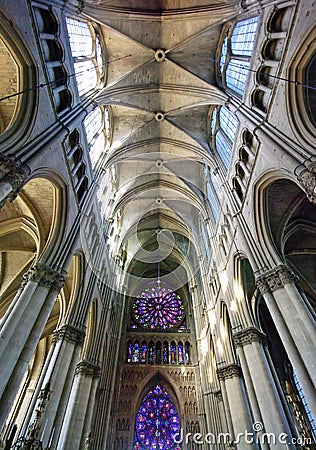 Interior view of a cathedral Editorial Stock Photo