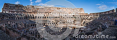 Interior view of the Colosseum Editorial Stock Photo