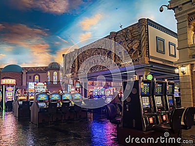 Interior view of the famous Sunset Station Hotel and Casino Editorial Stock Photo