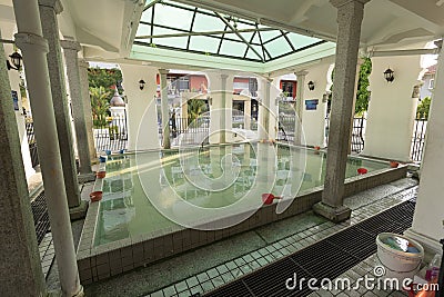 Interior view of Kapitan Keling Mosque in Penang Editorial Stock Photo