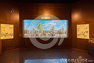 Interior view of the Louisiana State Exhibit Museum Editorial Stock Photo