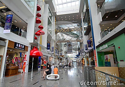 Interior view Marina Square shopping mall Editorial Stock Photo
