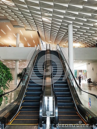 interior view of qintai art museum Editorial Stock Photo