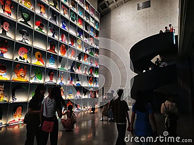 interior view of qintai art museum Editorial Stock Photo