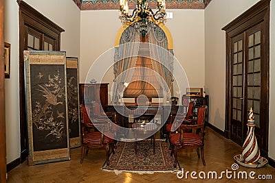 Interior view of Republic Museum (Second parliament Building of Turkey) is a museum in Ankara. Editorial Stock Photo
