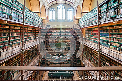 Interior view of the Rijksmuseum museum Editorial Stock Photo