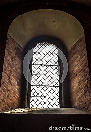 Interior view of the Sacra di San Michele-Saint Michael's Abbey Editorial Stock Photo