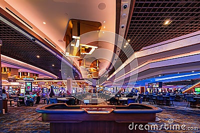 Interior view of The STRAT Hotel Casino and Skypod Editorial Stock Photo