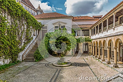 Interior view of the University of Coimbra , law department building, Melos Palace Stock Photo