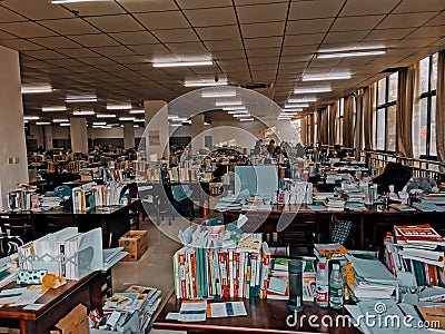 interior view of university library study room in Wuhan china Editorial Stock Photo