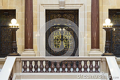 The interior view of Wisconsin State Capitol in Madison Stock Photo