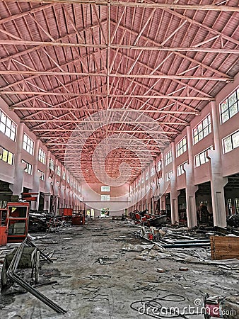 Interior view of workshop in wuhan city Editorial Stock Photo