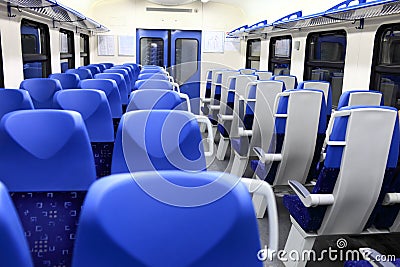 Interior of wagon train Stock Photo