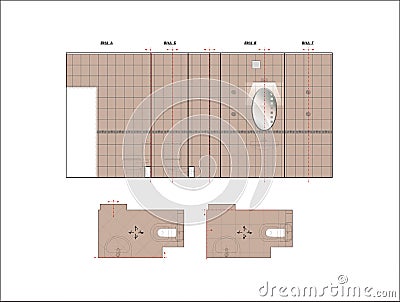 Interior wall layout Stock Photo