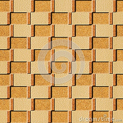 Interior wall panel pattern - texture cork Stock Photo