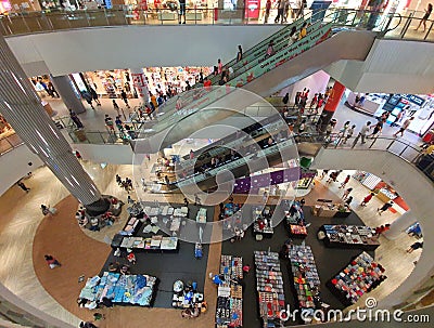 Singapore : Waterway point Shopping mall Editorial Stock Photo