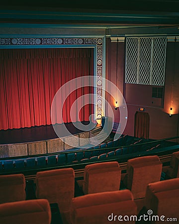 Interior of The World Theatre, Kearney, Nebraska Stock Photo
