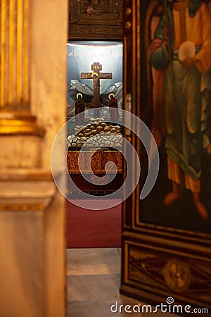 Interiors of the Catholic Church ,Egypt,Alexandria Editorial Stock Photo