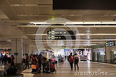 Interiors of Chhatrapati Shivaji Maharaj International Airport, Mumbai, India Editorial Stock Photo