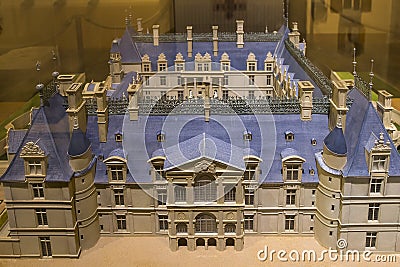 Interiors details of Ecouen castle, Ecouen, France Editorial Stock Photo