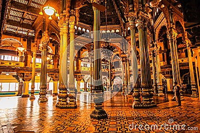 Interiors of Mysore Palace Editorial Stock Photo