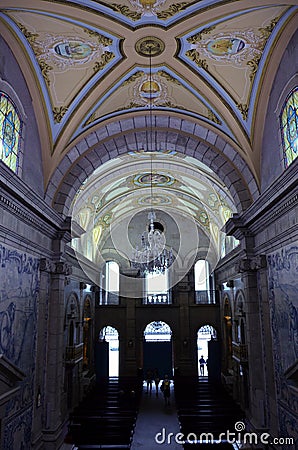 Interiors of an old catholic church Editorial Stock Photo