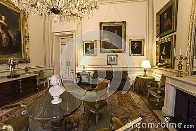 Interiors of Royal Palace, Brussels, Belgium Editorial Stock Photo