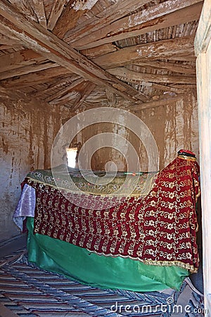 The interiors of the sacred Shrine of Prophet Haroun in Saint Catherine Stock Photo