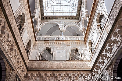 Interiors of Seville Alcazar, Spain Stock Photo