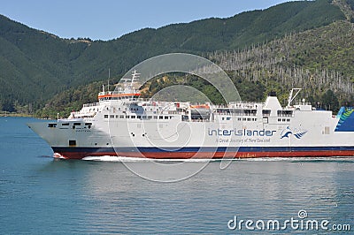 The Interislander ferry leaves Picton Editorial Stock Photo